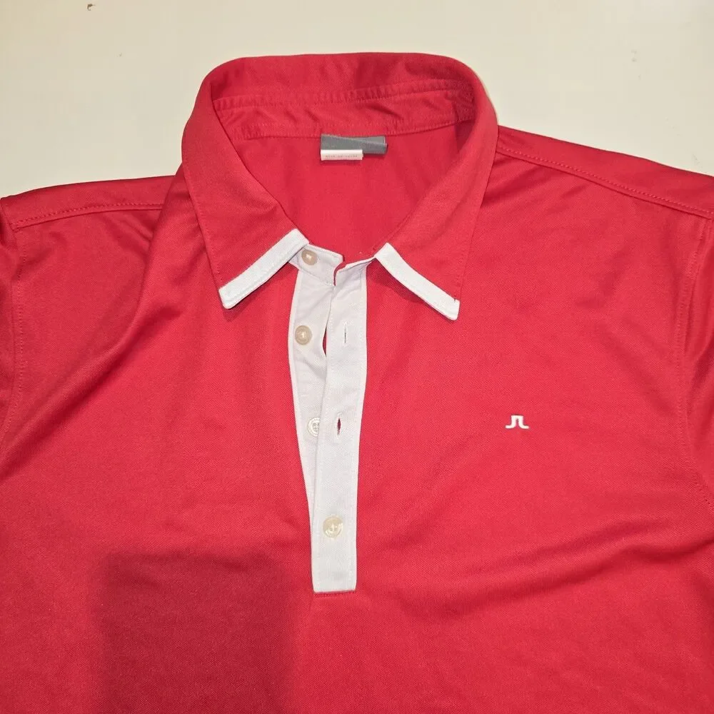 J. Lindberg Red Polo Golf Shirt